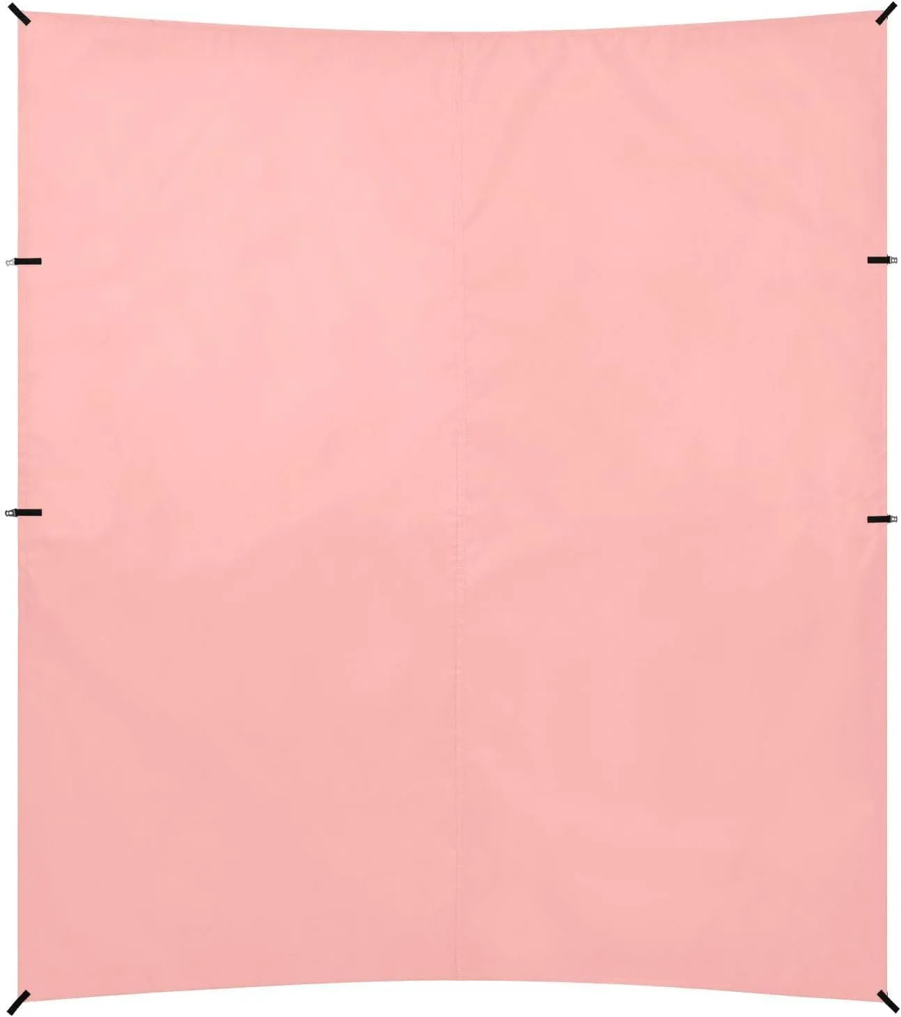 Solid Color Pure Plain Light Pink Beach Canopy UPF50 Lightweight Shade Sun Shelter with Sand Shovel for Camping, Picnics, Backyard & Fishing