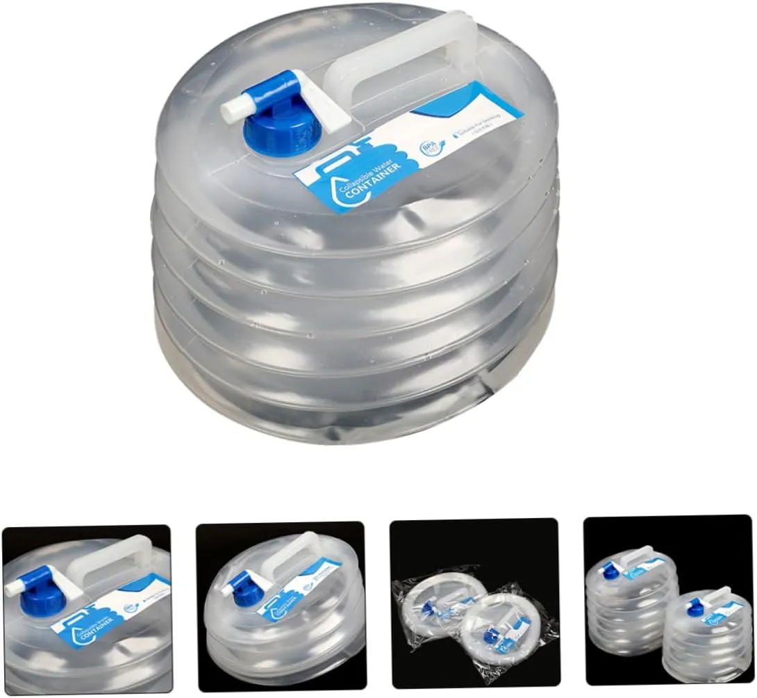 Sosoport Emergency Storage Bag Collapsible Water Carrier Portable Folding Bucket for Camping Hiking Outdoor Activities