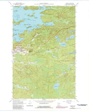 Soudan MN topo map, 1:24000 Scale, 7.5 X 7.5 Minute, Historical, 1956, Updated 1986, 27.23 x 21.53 in