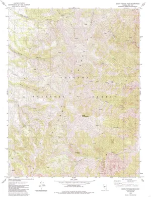 South Toiyabe Peak NV topo map, 1:24000 Scale, 7.5 X 7.5 Minute, Historical, 1979, Updated 1985, 26.8 x 22 in