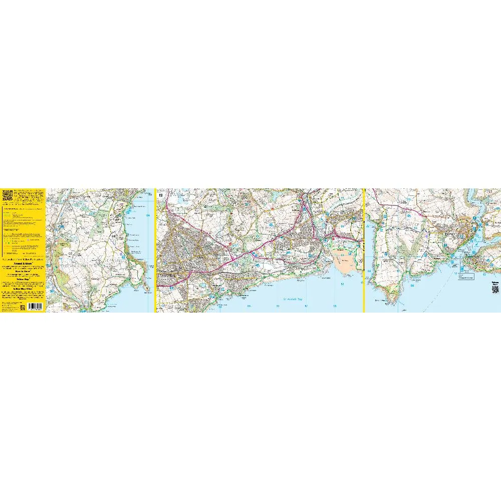South West Coast Path Zigzag map - 12 - Veryan to Fowey