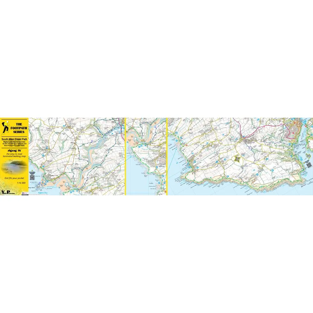 South West Coast Path Zigzag map - 15 - Bigbury-on-Sea to Torcross