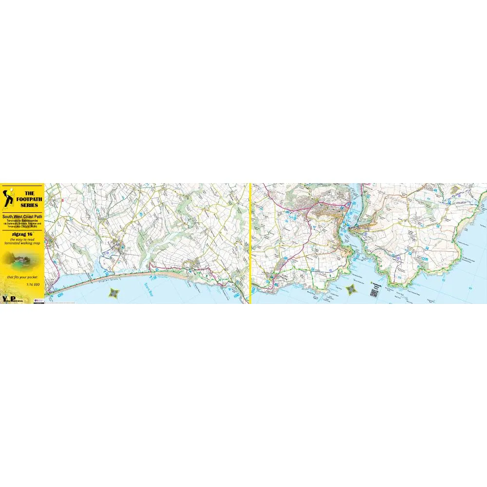South West Coast Path Zigzag map - 16 - Torcross to Babbacombe