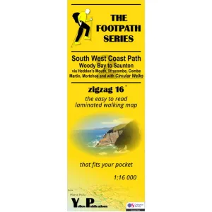 South West Coast Path Zigzag map - 2 - Woody Bay to Saunton