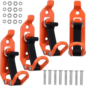 Space-Saving Shovel Rack Roof Rack Shovel Mount Clamps Orange for Car Metal Clamp