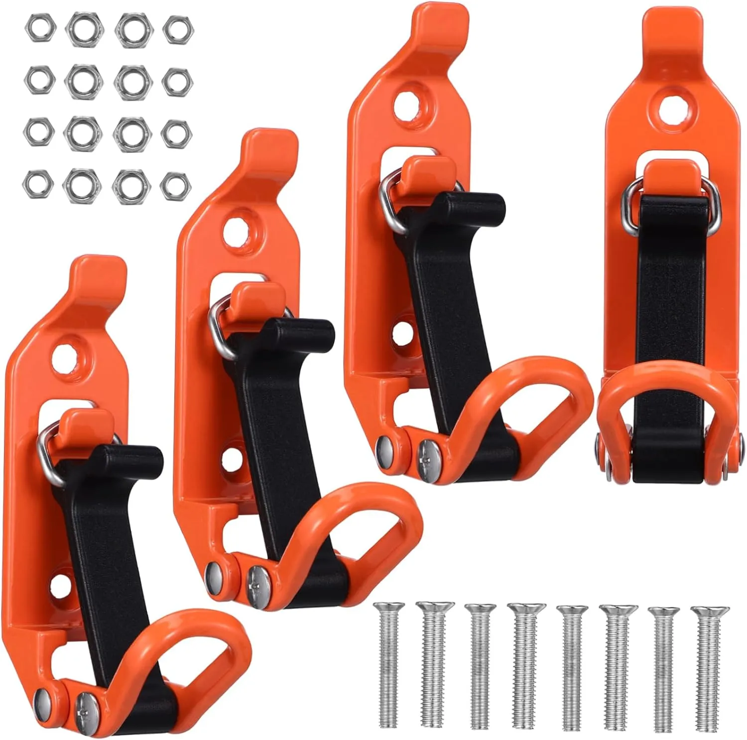 Space-Saving Shovel Rack Roof Rack Shovel Mount Clamps Orange for Car Metal Clamp
