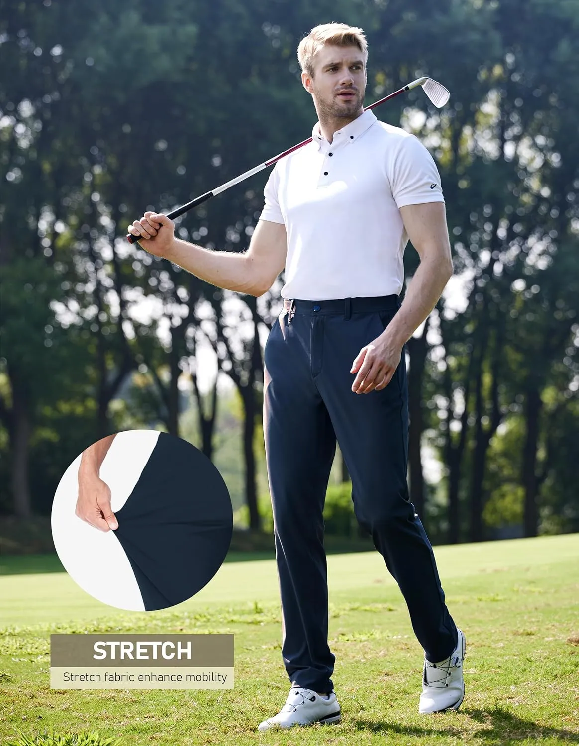 SPECIALMAGIC Golf Pants Men Stretch Dress Lightweight Business Casual Waterproof Hiking Quick Drying Work Pants
