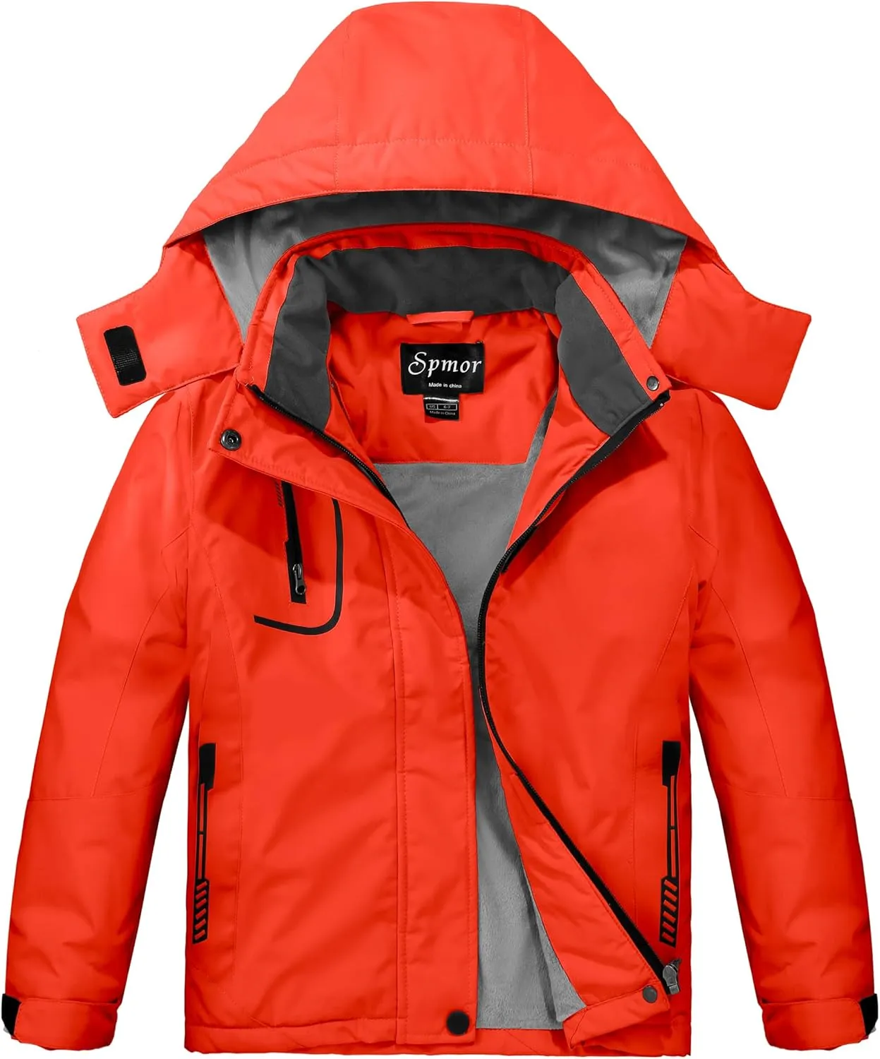 Spmor Girls' Waterproof Ski Jacket Warm Coat Windproof Winter Snowboarding Jacket