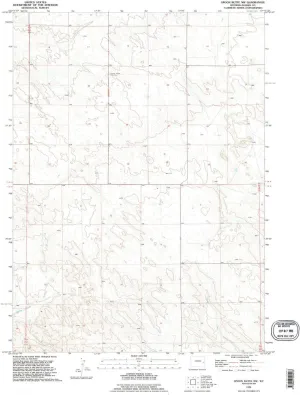 Spoon Butte NW WY topo map, 1:24000 Scale, 7.5 X 7.5 Minute, Historical, 1990, Updated 1995, 26.9 x 21.3 in
