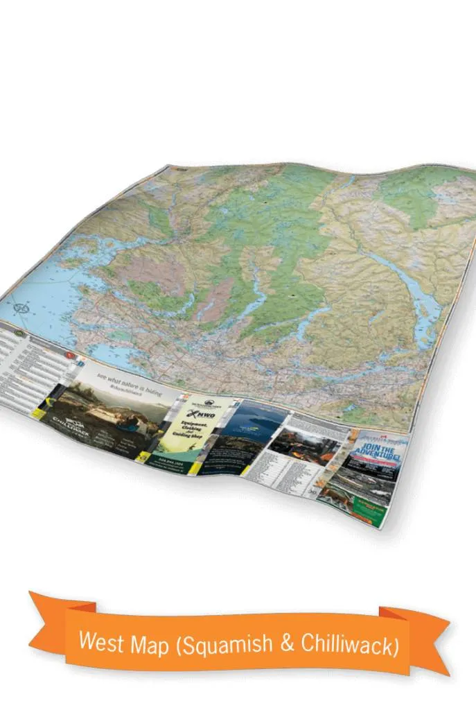 Squamish, Chilliwack, & Merritt BC Waterproof Map