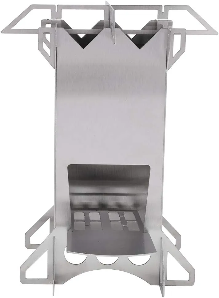 Stainless Steel Burnt Wood Stove Effect Fireplace Picnics Camping Stove
