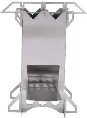 Stainless Steel Burnt Wood Stove Effect Fireplace Picnics Camping Stove