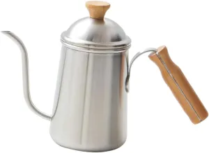 Stainless Steel Long Spout Coffee Kettle with Handle Food Grade Tea Pot for Camping and Brewing Hot Water for Outdoor Use and Coffee Enthusiasts