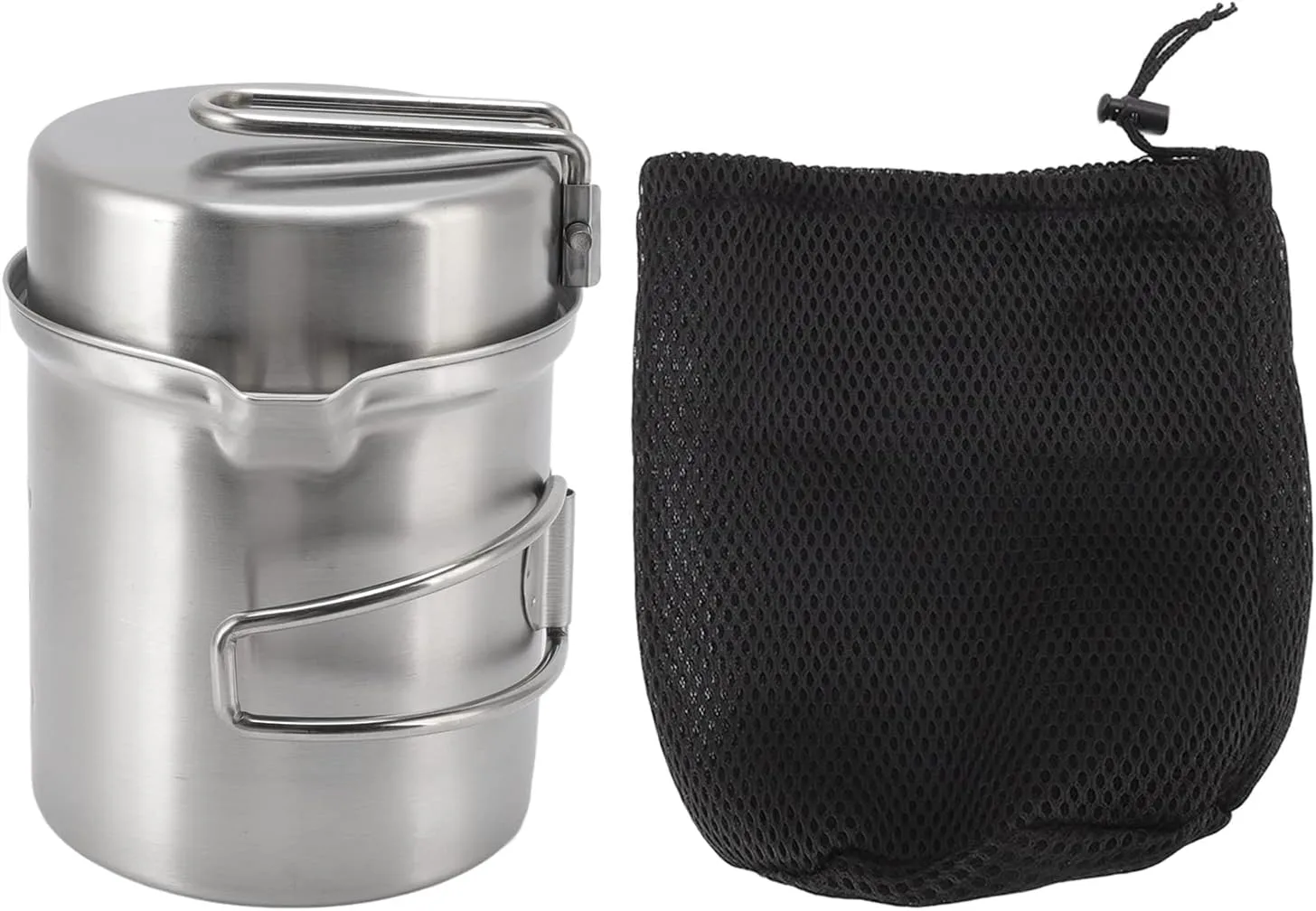 Stainless Steel Outdoor Cooking Set, Portable Wood Stove Cookware Kit, Survival Cooking Gear for Camping, Hiking, and Picnics Backpacking