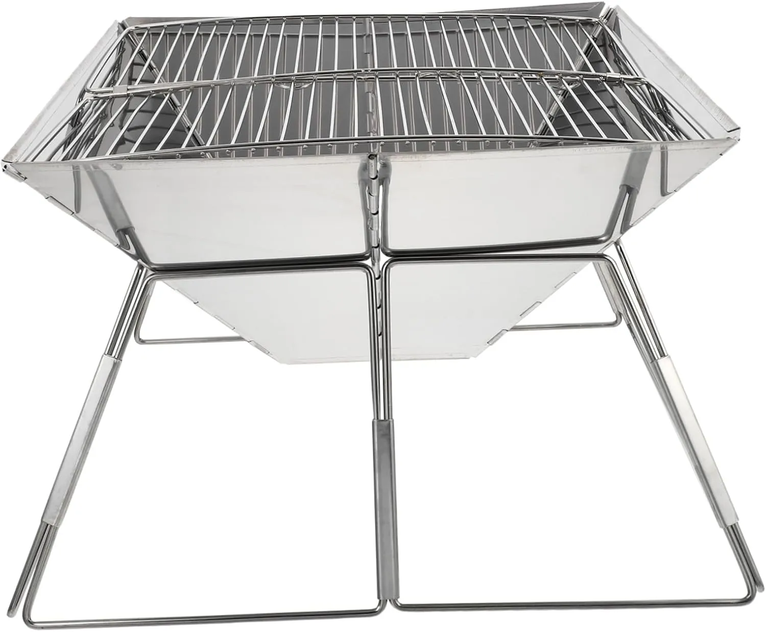 Stainless Steel Portable Grill Easy to Assemble Camping Bbq Rack Outdoor Cooking Stove