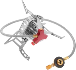 Stove Windproof Camping Portable Gas Burner for Outdoor Cooking Stainless Steel Triple-head Stove for Hiking Backpacking