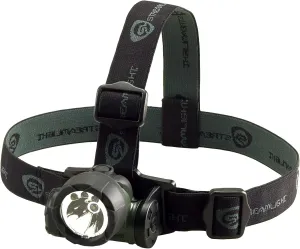 Streamlight 61051 Trident 80-Lumen LED Headlamp with Elastic Head Strap, and Rubber Hard Hat Strap, Green