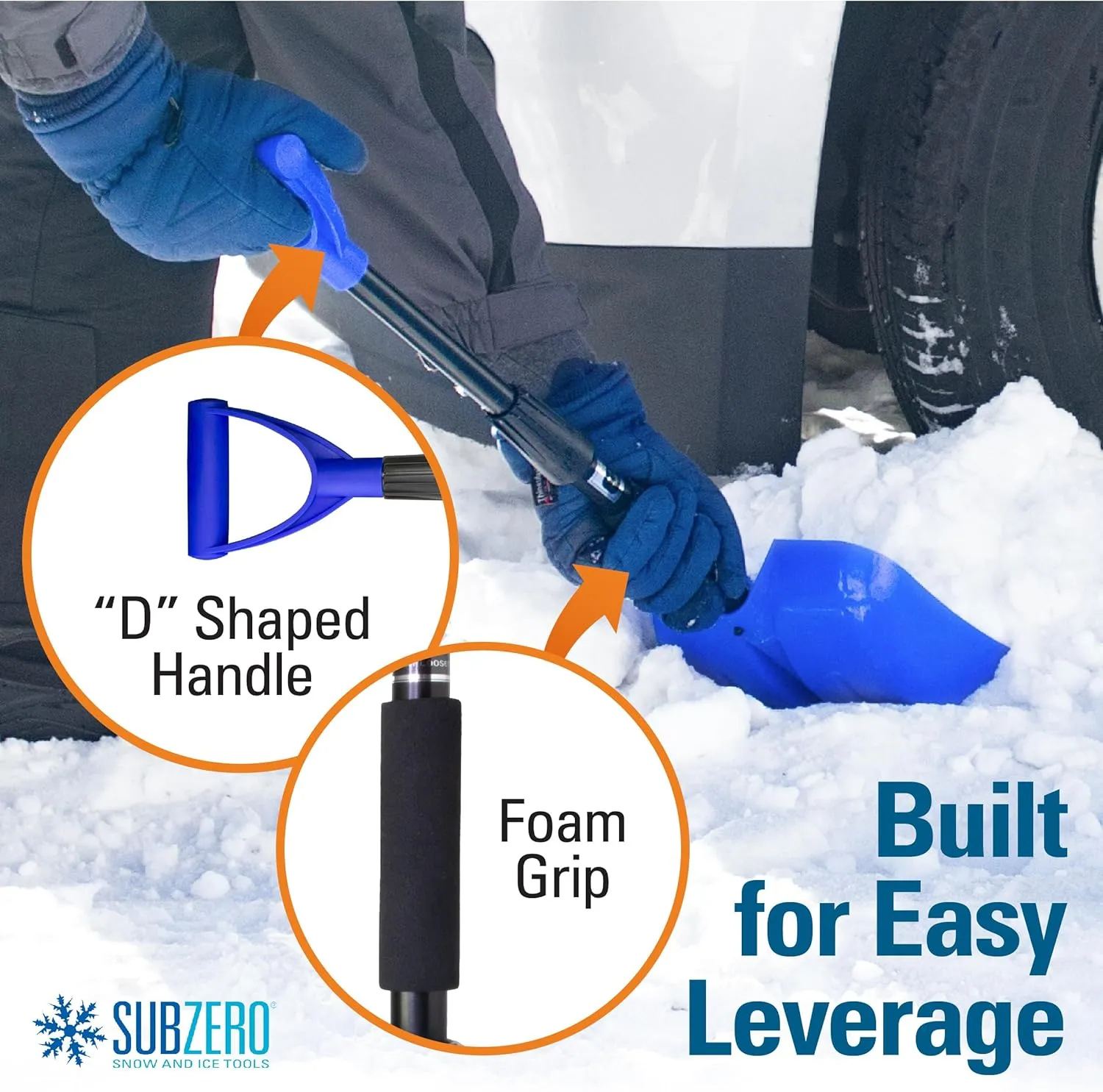 SubZero 17297 Auto Emergency Shovel with Bonus Ice Ripper (Pack of 2)