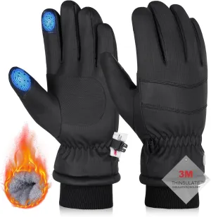 Sukeen Winter Gloves for Men Women 3M Thinsulate Thermal Gloves Touchscreen Water-Resistant Snow Ski Glove for Cold Weather