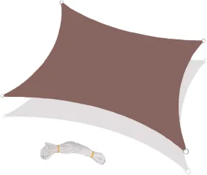 Sun Shade Sails Canopy Rectangle, Wind-Proof Sun-Proof Sunshade Canopy, Shade Cover for Outdoor for Patio Backyard Lawn Playground Activities (N 4x6m/13.1x19.7ft)