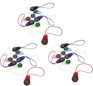 SUPVOX Compact Hiking Compass Keychain 30pcs Mini Compasses for Outdoor Travel Survival Gear