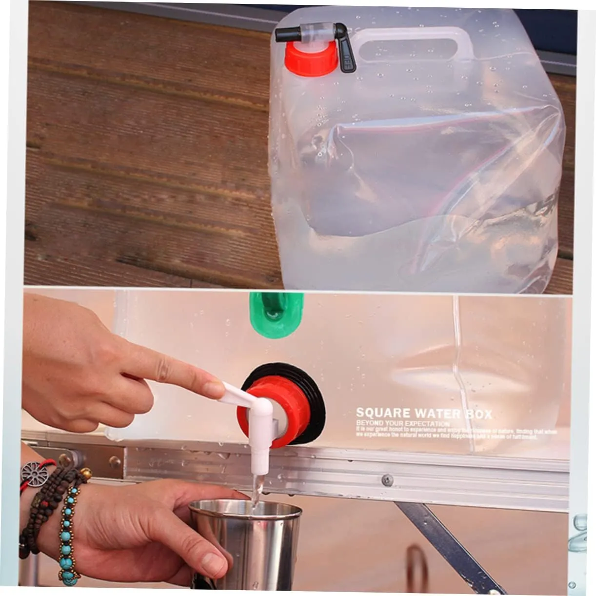 SUPVOX Foldable Water Storage Container Collapsible Water Jug Large Capacity Bucket