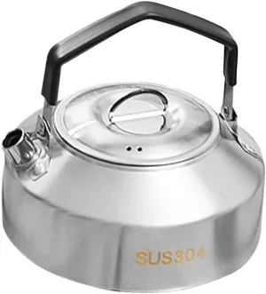 SUPVOX Outdoor Stainless Steel Kettle for Camping Lightweight Multi-function Cookware for Boiling Water Tea and Ergonomic Handle Capacity Portable Design