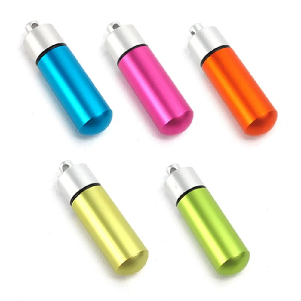 Survival Capsule EDC Keychain Pill Box - Waterproof Portable Medication Container