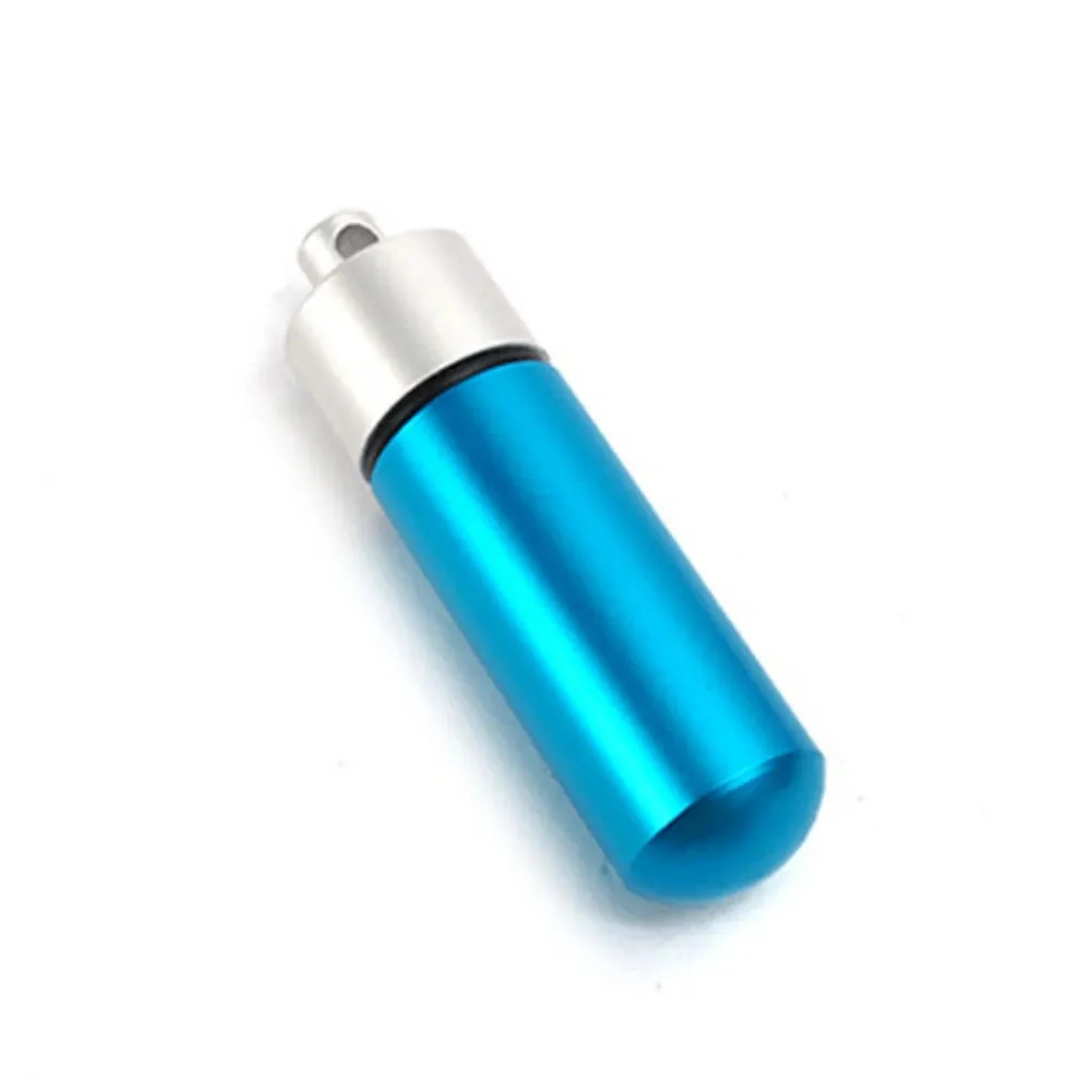 Survival Capsule EDC Keychain Pill Box - Waterproof Portable Medication Container