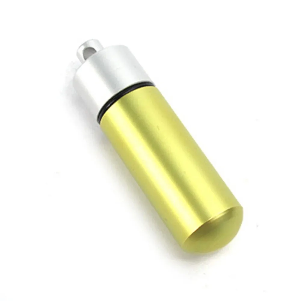 Survival Capsule EDC Keychain Pill Box - Waterproof Portable Medication Container