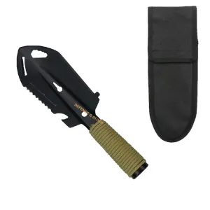 Survival Shovel Compact Black With Cover