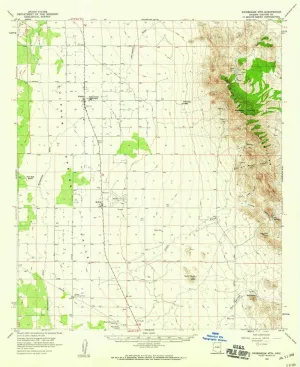 Swisshelm MTN AZ topo map, 1:62500 Scale, 15 X 15 Minute, Historical, 1958, Updated 1959, 20.8 x 17 in