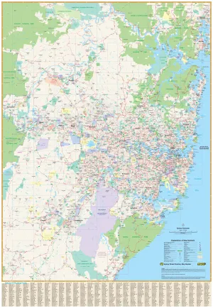 Sydney UBD 262 Map 1020 x 1480mm Laminated Wall Map