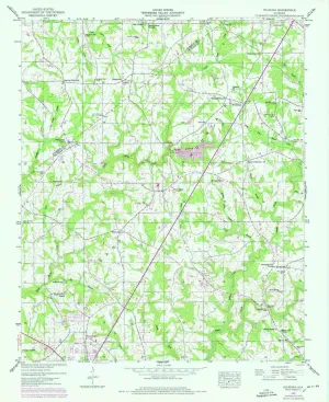 Sylvania AL topo map, 1:24000 Scale, 7.5 X 7.5 Minute, Historical, 1947, Updated 1976, 26.9 x 21.9 in