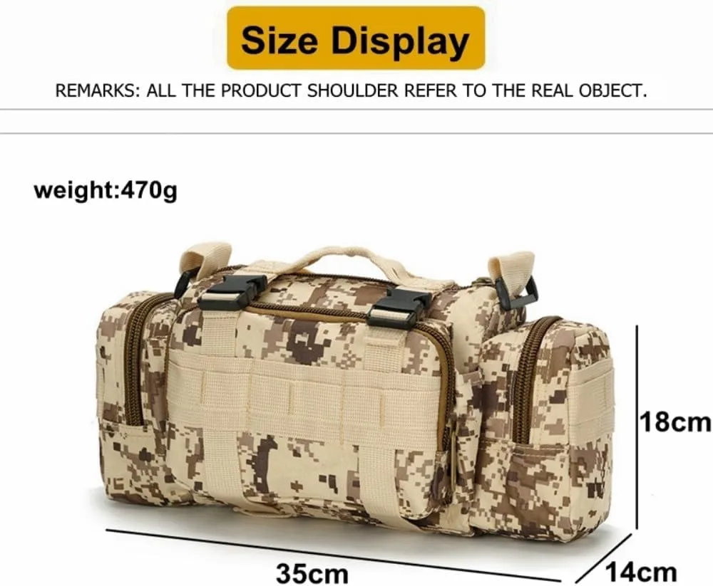 Tactical Fanny Pack Military Assault Waist Bag Hip Belt MOLLE Sling Army Shoulder Bag Camera Handlebar Range Bags (CP)