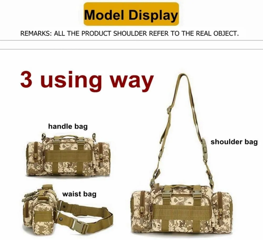 Tactical Fanny Pack Military Assault Waist Bag Hip Belt MOLLE Sling Army Shoulder Bag Camera Handlebar Range Bags (CP)