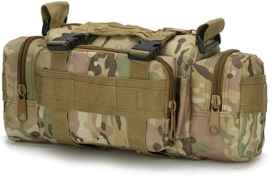 Tactical Fanny Pack Military Assault Waist Bag Hip Belt MOLLE Sling Army Shoulder Bag Camera Handlebar Range Bags (CP)