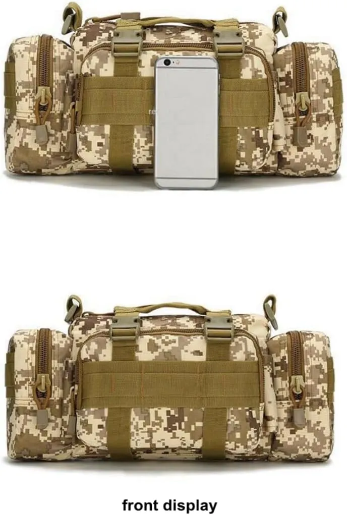 Tactical Fanny Pack Military Assault Waist Bag Hip Belt MOLLE Sling Army Shoulder Bag Camera Handlebar Range Bags (CP)