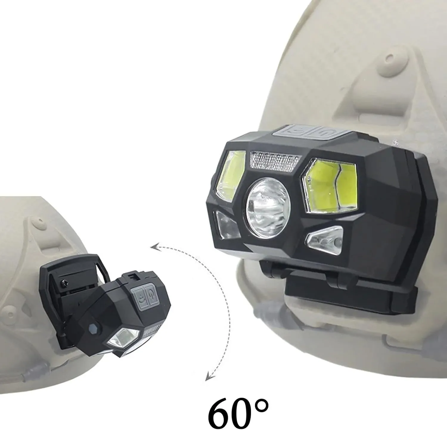 Tactical Helmet Light, USB Rechargeable, Motion Sensor, Waterproof Signal Lamp for Fishing, Camping and Survival Rescue​(Black)