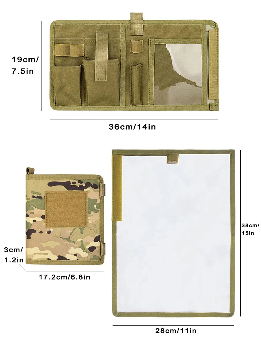 Tactical Map Case Waterproof EDC Utility Tool Storage Bag for Hiking, Hunting, and Camping