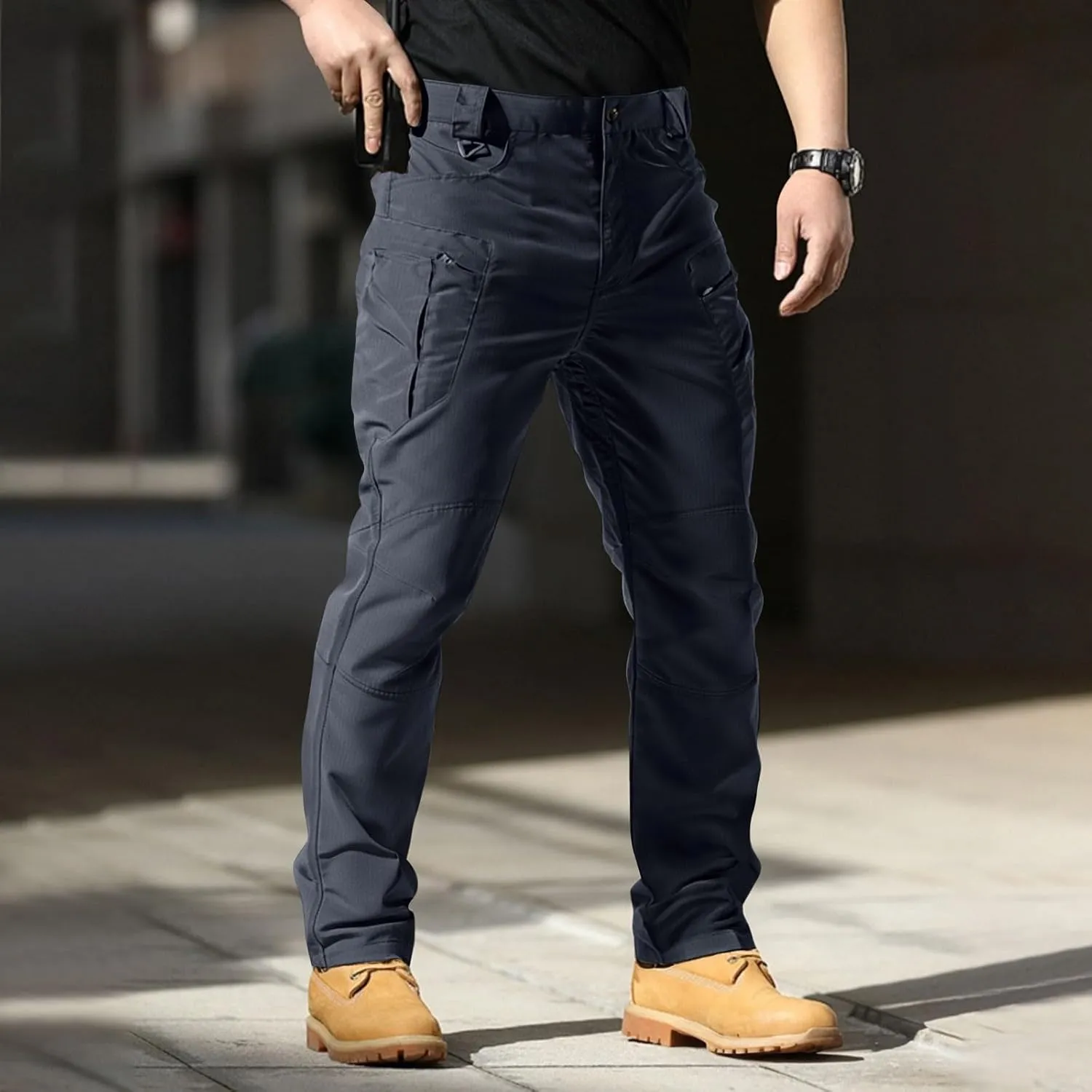 Tactical Pants for Men Waterproof Construction Cargo Pants with Pockets Ripstop Hiking Big and Tall Work Pants