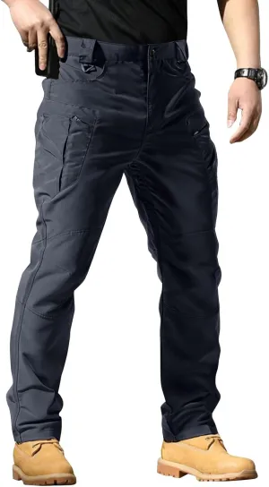 Tactical Pants for Men Waterproof Construction Cargo Pants with Pockets Ripstop Hiking Big and Tall Work Pants