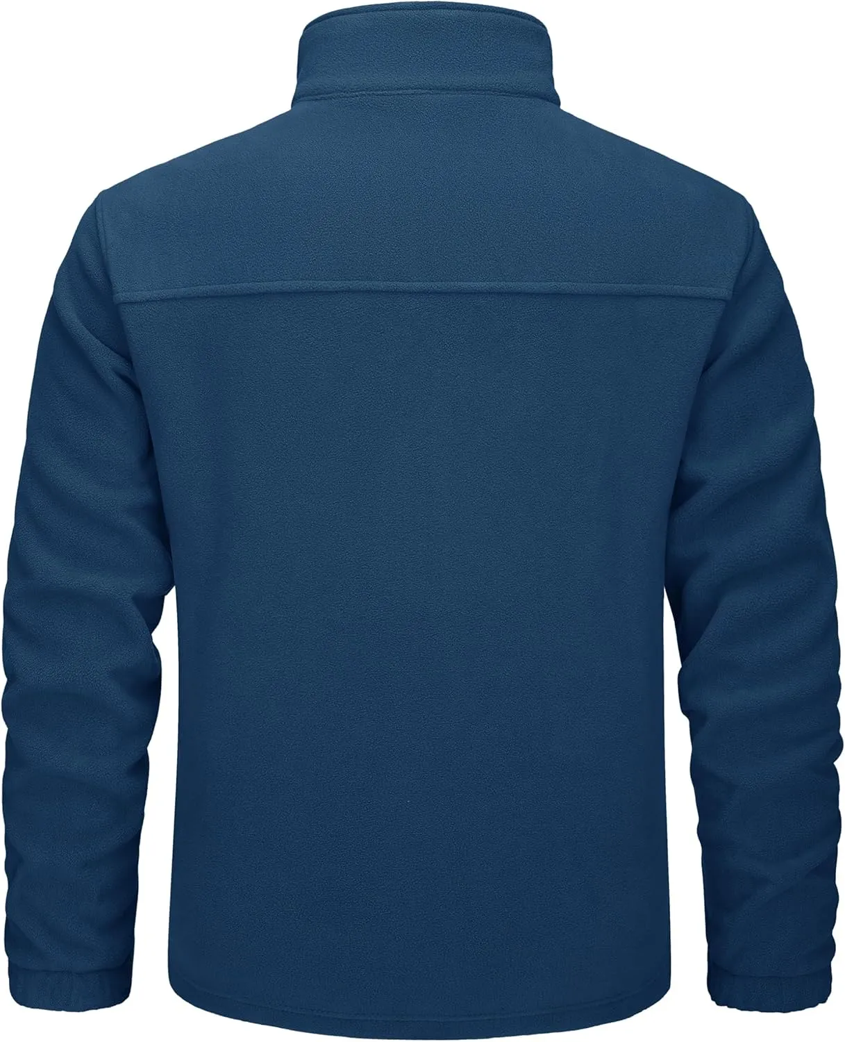TACVASEN Men's Polar Fleece Jacket Full Zip Lightweight Tactical Jacket with Pockets Winter Coats Warm Casual Hiking Outdoor