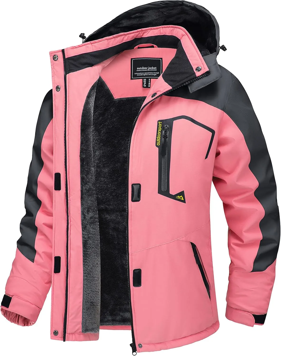 TACVASEN Women's Winter Jacket Waterproof Ski Jacket Hooded Fleece Lined Warm Snow Coat Mountain Windproof Rain Windbreaker