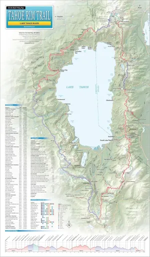 Tahoe Rim Trail Wall Map - Laminated (14 x 24 inches) (Erik the Black’s Hiking Maps) Map – October 1, 2024