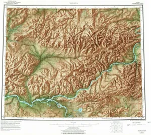 Tanana AK topo map, 1:250000 Scale, 1 X 3 Degree, Historical, 1960, Updated 1978, 22.1 x 24.9 in
