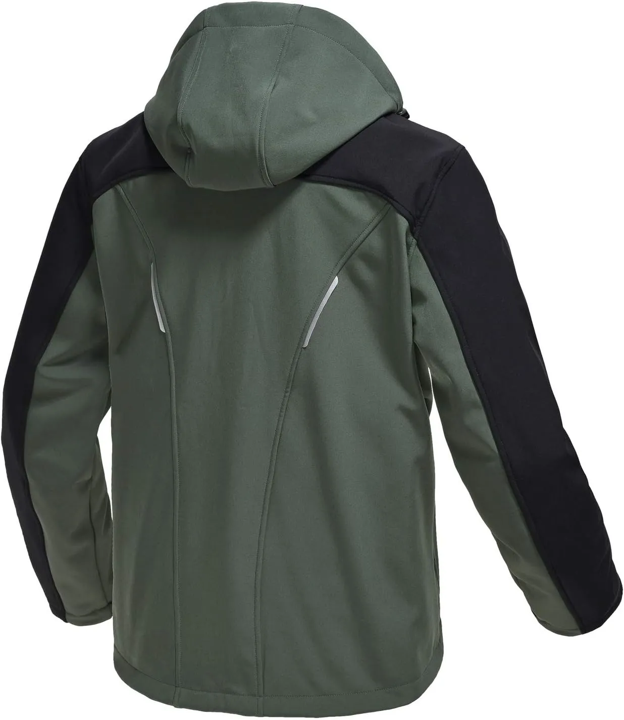 TBMPOY Men's Hooded Softshell Jacket Waterproof Windproof Ski Hiking Outerwear Fleece Lined Winter Coat