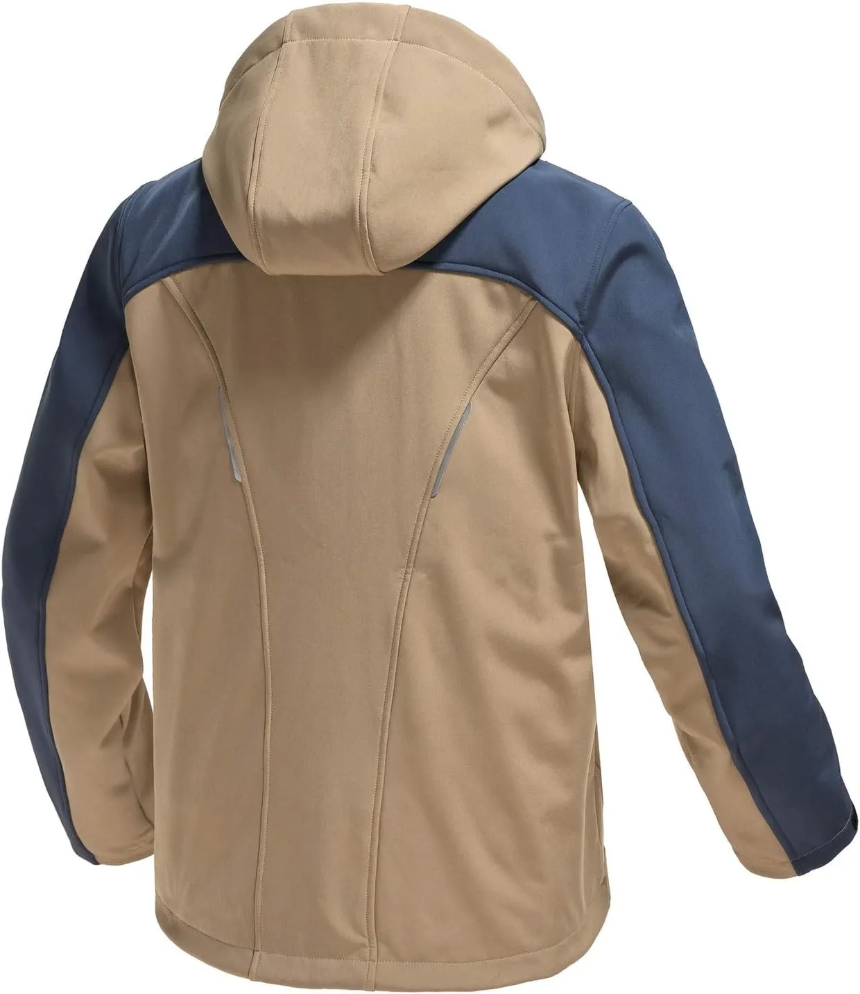 TBMPOY Men's Hooded Softshell Jacket Waterproof Windproof Ski Hiking Outerwear Fleece Lined Winter Coat