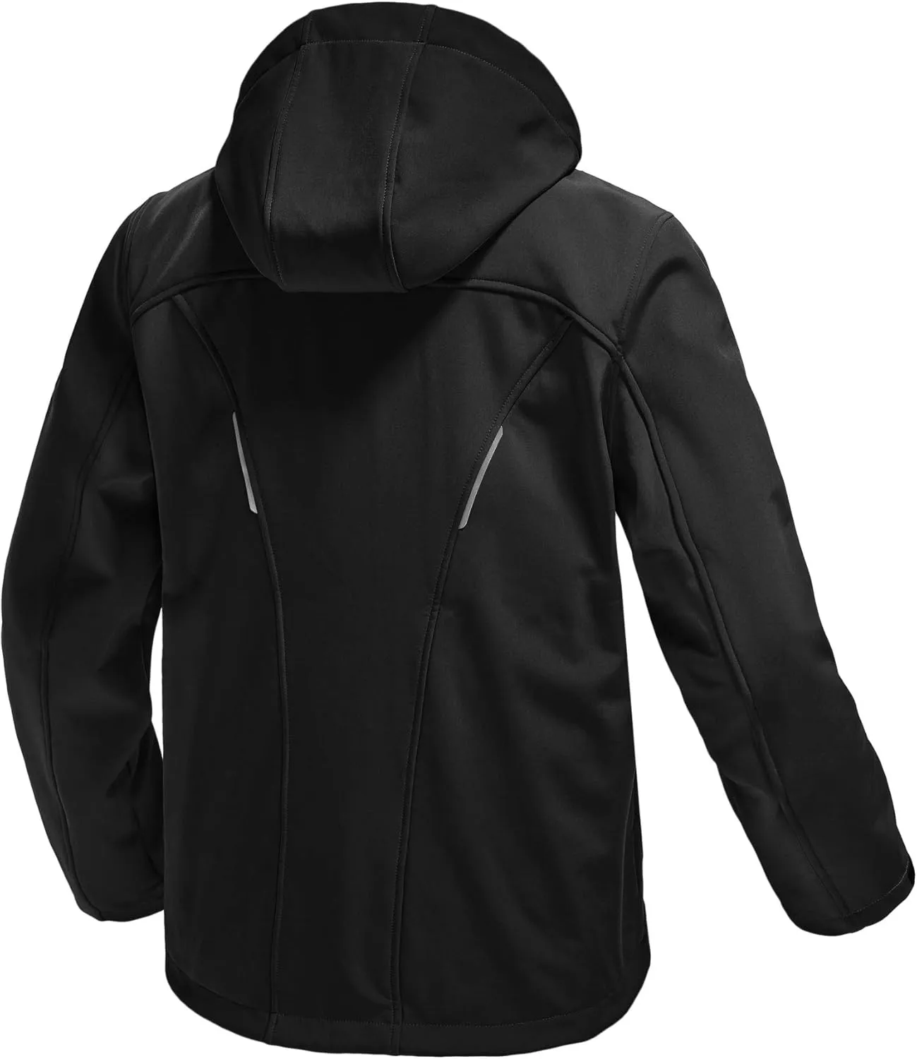 TBMPOY Men's Hooded Softshell Jacket Waterproof Windproof Ski Hiking Outerwear Fleece Lined Winter Coat