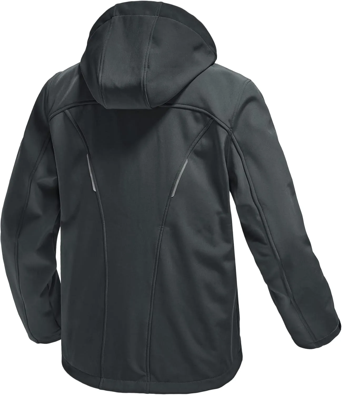 TBMPOY Men's Hooded Softshell Jacket Waterproof Windproof Ski Hiking Outerwear Fleece Lined Winter Coat